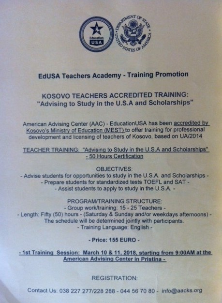 EdUSA Teacher Academy – Training Promotion