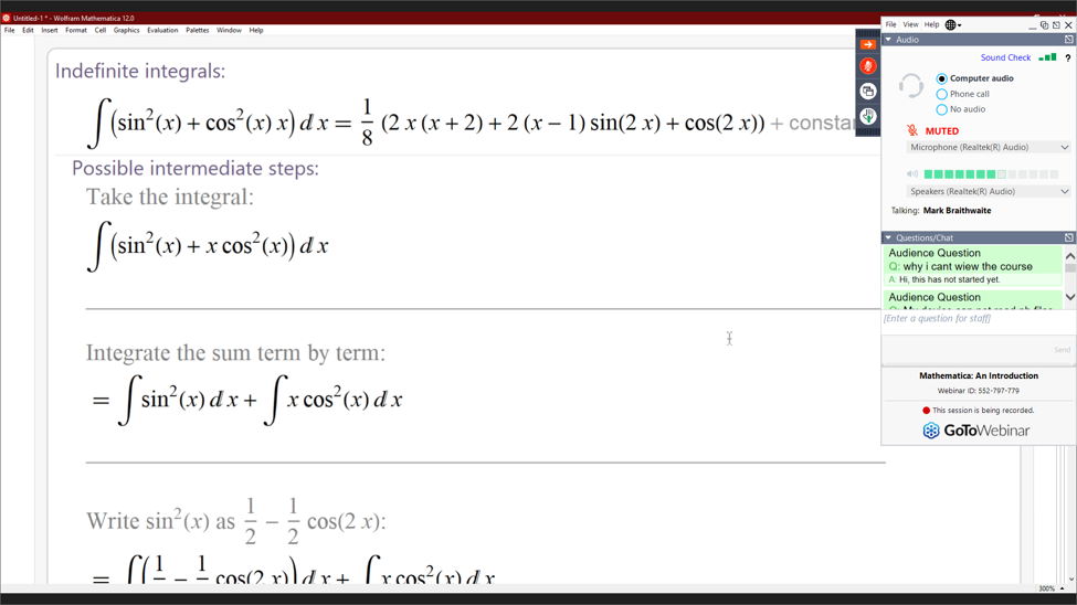 Trajnim Online Rreth Përdorimit Të Softuerit Mathematica