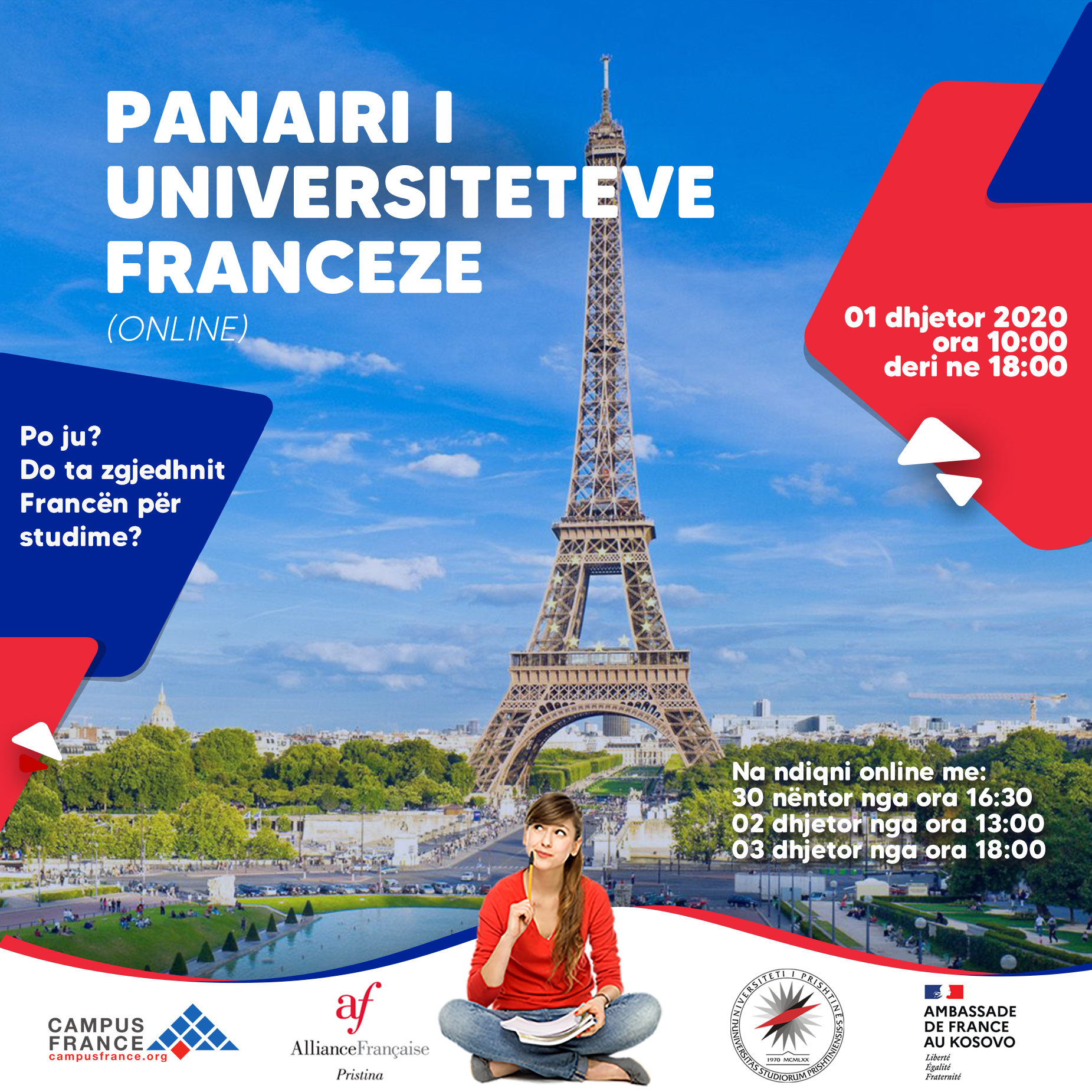 Panairi I 3-të I Universiteteve Franceze Në Kosovë, 1 Dhjetor 2020