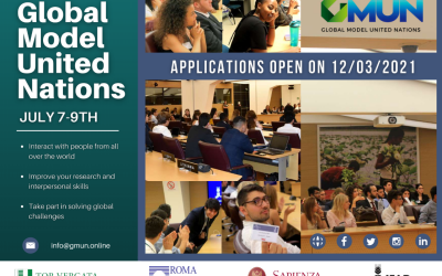 UIBM Students Are Invited To Participate In This Year’s Edition Of The United Nations Global Model (GMUN), Which Will Be Held July 7-9, 2021 (online)