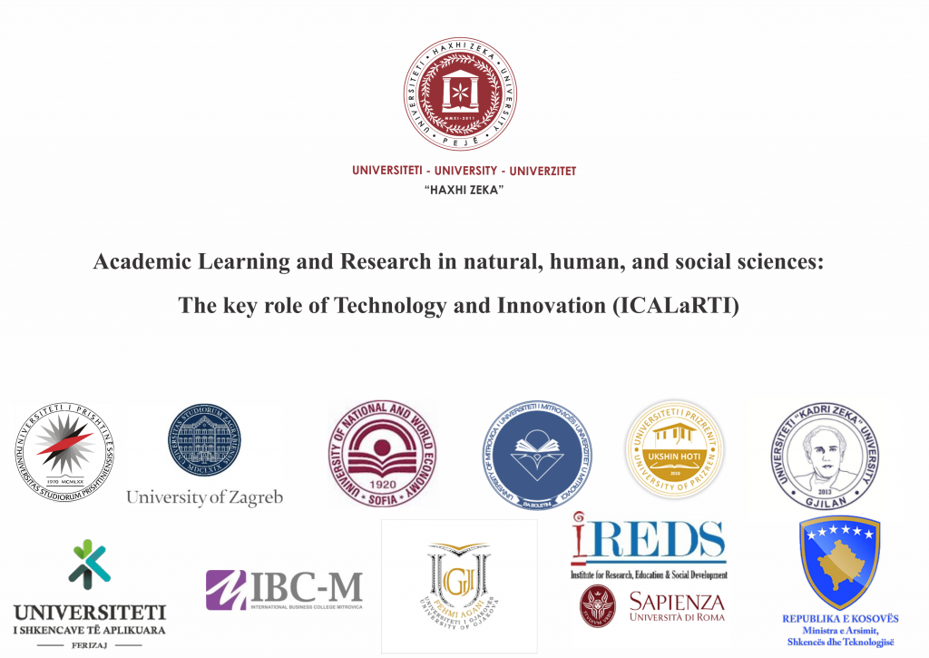 FTESË Për Pjesëmarrje Në Konferencën Ndërkombëtare “Academic Learning And Research In Natural, Human, And Social Sciences: The Key Role Of Technology And Innovation ICALaRTI”