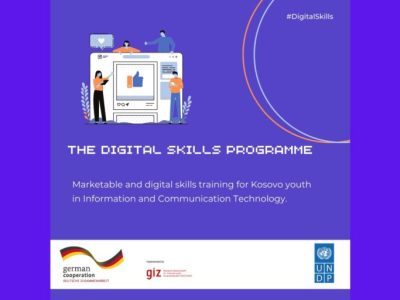 UNDP Në Kosovë, Në Bashkëpunim Me GIZ GmbH Lanson Thirrjen Për Punëkërkuesit E Rinj-Programi Për Zhvillimin E Aftësive Digjitale