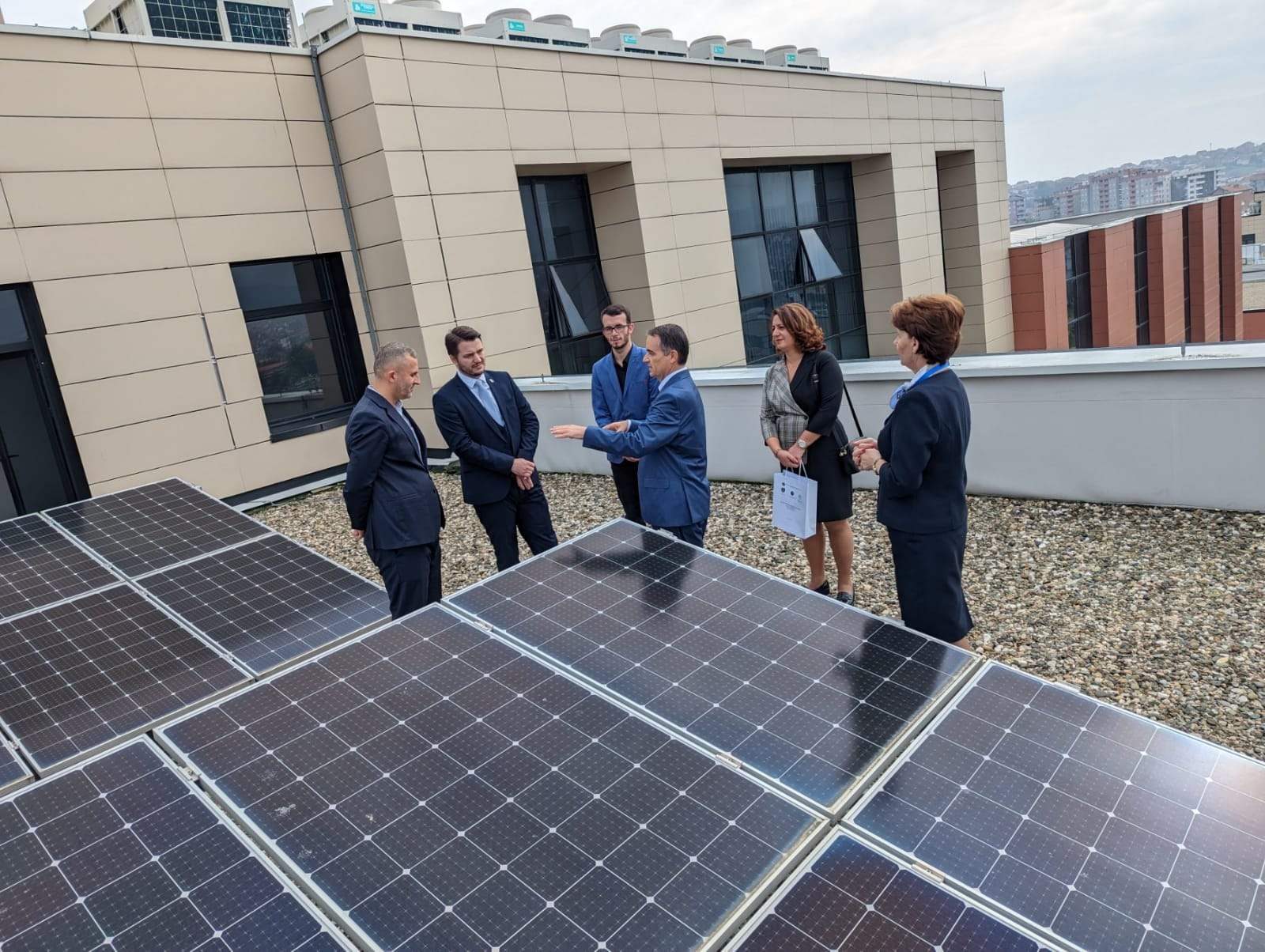 Deputy Minister Of Economic Development, Getoar Mjeku, Visited The Solar Panels Project At UIBM