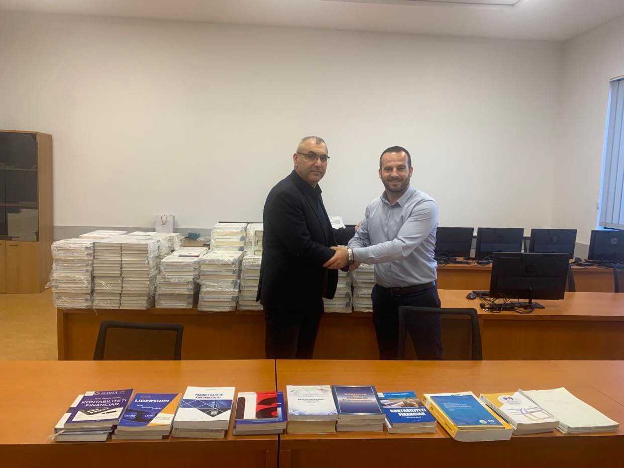 Prof. Assoc. Dr. Esat Dërguti, Donated 27 Books To The University Library