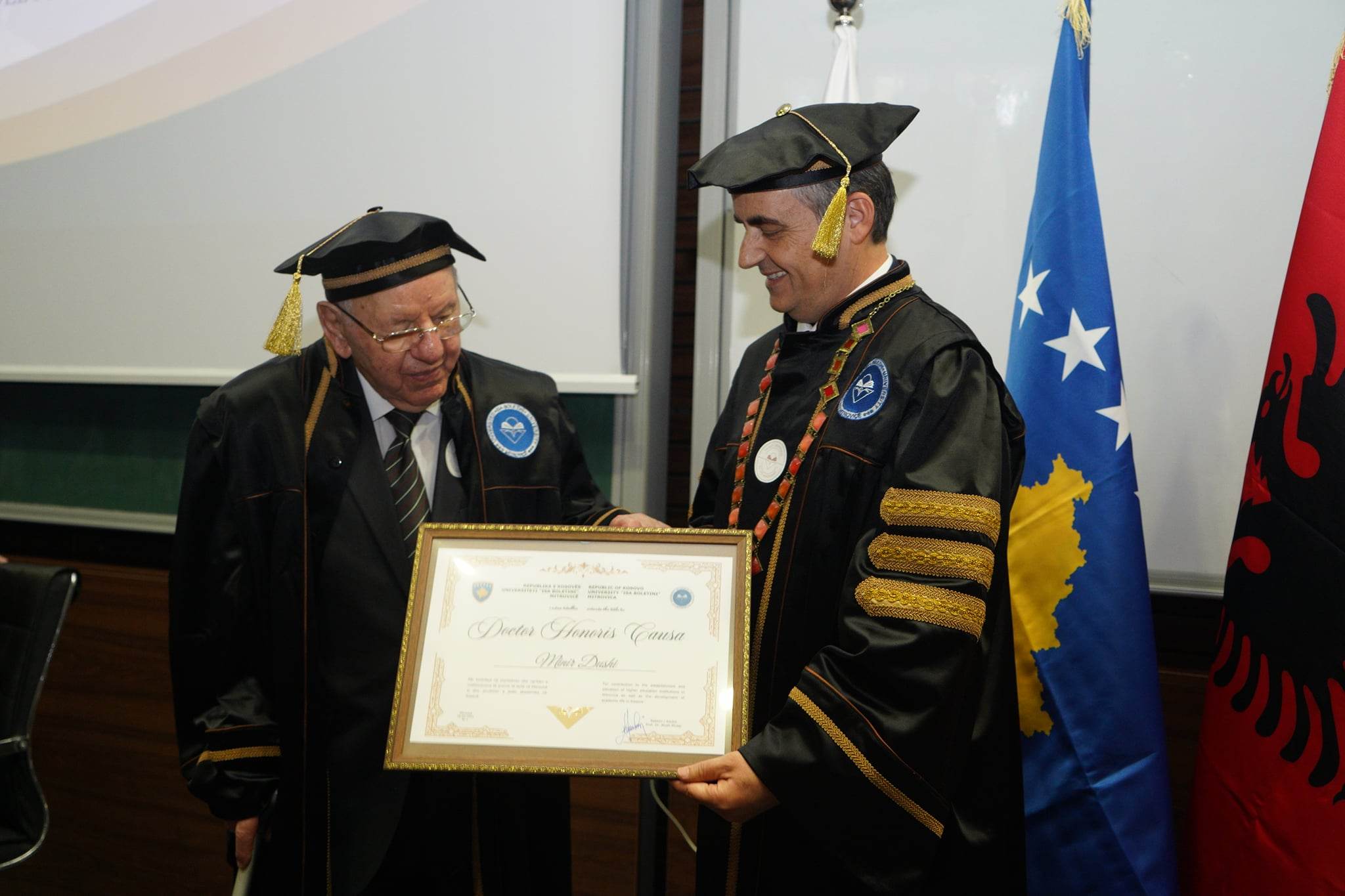 Academician Minir Dushi Was Awarded The Title “Doctor Honoris Causa” On The Occasion Of The 10th Anniversary Of “Isa Boletini” University In Mitrovica