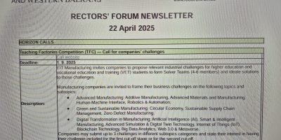 Rectors’ Forum Newsletter (24.04.2025)
